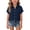 BD04_Navy, variant on Resicozy Girls Button Down Linen Shirts for Kids Summer Short Sleeve Dress Shirts Uniform Blouse 3-13 Years White 130