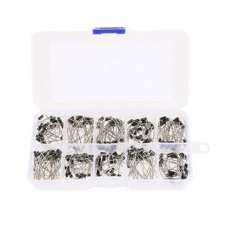 

NUOLUX 200Pcs 1N4001 - 1N5819 Lighting Bulb Lamps Electronics Components Kit Light Emitting Diodes Parts