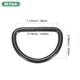 thumbnail image 3 of Uxcell 20-Pack Hebillas en D, Hebillas metálicas en D no soldadas de 1-1/2 pulgadas para bolsos/delantales/cinturones/collares para mascotas, hardware de anillo en D semicircular [Negro], 3 of 6