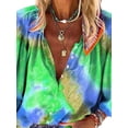 thumbnail image 3 of Gvmfive Women Blouse Tie Dyed Long Sleeve Button Down Tops Shirt, 3 of 4