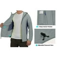 thumbnail image 3 of Mapamyumco Men's Breathable Lightweight Summer Jacket for Running Cycling, Packable Windbreaker with Hood Size XXL, 3 of 5
