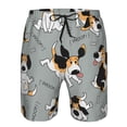 thumbnail image 4 of Kll Funny Beagle Active Dog Men'S Casual Summer Beach Shorts Hawaiian Shorts With Pockets-Medium, 4 of 9