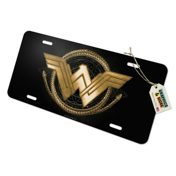 Wonder Woman Movie Golden Lasso Logo Novelty Metal Vanity Tag License Plate