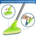thumbnail image 3 of Scrub Cleaning Brush with Long Handle 3 in 1 Shower Cleaning Brush Tub Tile Scrubber Brush Extendable Multifunctional 180?? Rotatable Triangle Cleaning Mop for Bathroom Bathtub, 3 of 10