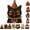 b, variant on Vintage Halloween Wooden Character Tabletop Decor, Retro Pumpkin Witch Cat Ghost Owl Figurines, Playful Spooky Wooden Signs for Mantel Tiered Tray Autumn Spooky Holiday Home Display (b)