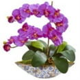 thumbnail image 3 of Nearly Natural Phalaenopsis Orchid Artificial Arrangement in Vase, 3 of 4