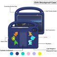 thumbnail image 3 of Decase for iPad Mini 7th(A17 Pro) 2024 / Mini 6th Generation 8.3" 2021, Kids EVA Cover with Stand Handle, for iPad Mini 7 6 8.3 Inch (A2995 A2996 A2567 A2568 A2569),Case With shoulder Strap,Navyblue, 3 of 9
