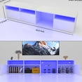thumbnail image 2 of 31 Modes Changing Lights, Spring Cabinet Doors - White TV Console for Primary Living, 2 of 6