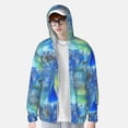 thumbnail image 4 of Sigee Peacock Print UPF50+ Men's Sun Protection Hoodie Shirt SPF UV Shirt Long Sleeve Fishing Outdoor Lightweight, S-3XL, 4 of 9