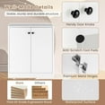 thumbnail image 4 of Giantex 2 Door Storage Base Cabinet, Freestanding Floor Cabinet, Kitchen Cupboard Storage Organizer, White, 4 of 8