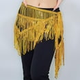 thumbnail image 4 of Women's Fringed Sequins Belly Dance Skirt, Sparkly Tie Side Tassel Hip Scarf Wrap for Rave Festival Disco Party, 4 of 6