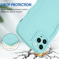 thumbnail image 3 of Case for iPhone 11 Pro Max Case Wave, Curly Frame Design for Women Girls, Cute Wavy Solid Color Aesthetic Phone Case Soft Flexible TPU Shockproof Full-Body Protective Case Cover 6.5" - Mint, 3 of 12