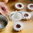 thumbnail image 3 of 4pcs Kitchen Stainless Steel Manual Flour Sifter Samfox Sieve Strainer Kitchen Cooking Baking Tool, 3 of 8