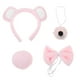 thumbnail image 1 of KAKOWELY 1 juego de accesorios para disfraz de animal, diadema con orejas de oso y cola, kit de nariz y pajarita de oso para cosplay., 1 of 5