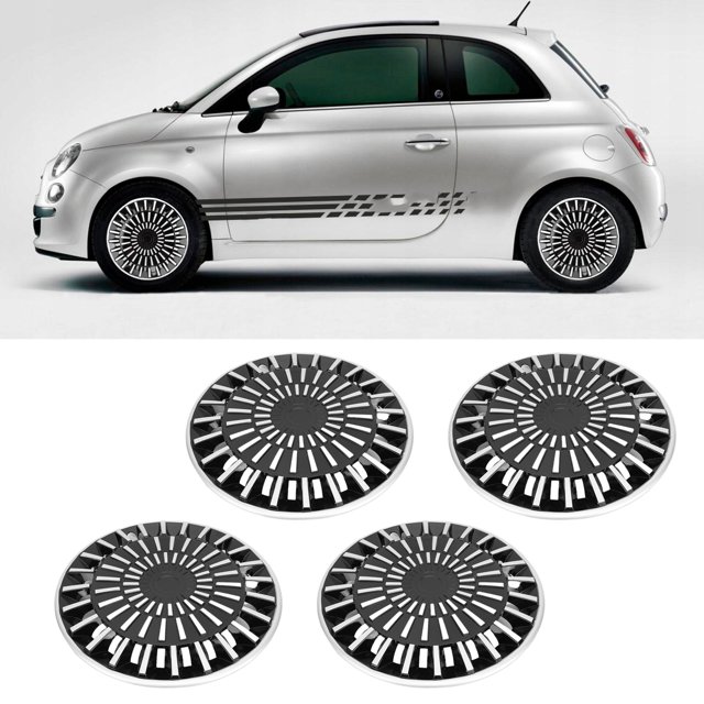 Wheel Rim Cap, Anti Scratch Snap On 14 Inch Wheel Hubcaps Protective 4PCS for Cars Truck SUV