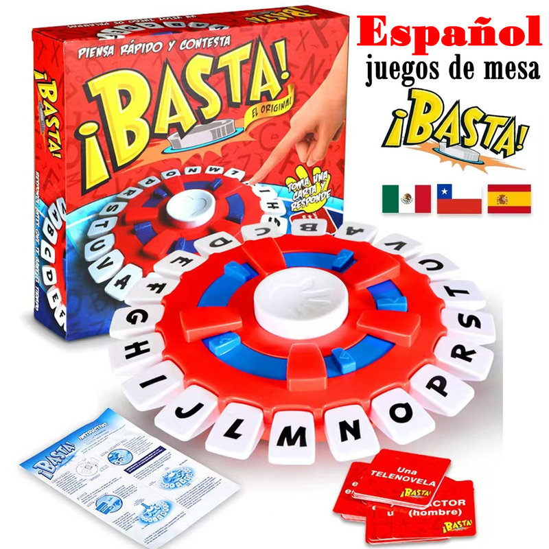 Spanish Enough Game Fast-paced Family Gathering Letter Toys For Adults Children Letters Learning Spanish Language Tables Games