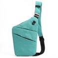 thumbnail image 1 of Bolso pecho anti-Ladrones Bolso cruzado multifuncional para hombres Nylon portátil para viajes (hombro derecho azul cielo), 1 of 7
