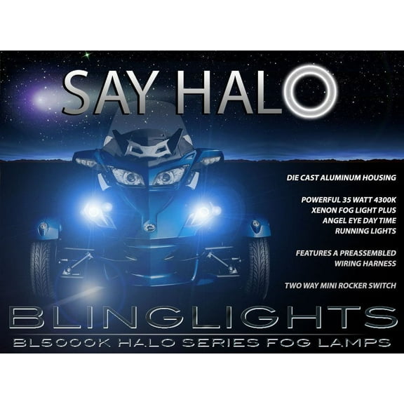 For The BlingLights Brand LED Halo Fog Driving Lights for Can-Am Spyder (all models)