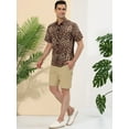 thumbnail image 4 of Unique Bargains Men's Animal Print Short Sleeves Casual Summer Printed Shirts S Leopard Print, 4 of 6