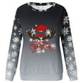 thumbnail image 5 of Christmas Sweatshirts for Women Plus Size Long Sleeves Color Tunic Tops Crewneck Hoodless Tunic Tops Casual Sweatshirt, 5 of 5