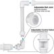 thumbnail image 4 of Swimming Pool Waterfall Fountain, Above Ground Cooling Spray, Adjustable Spray Height, Pond Water Sprinkler Compatible with 1.5" Threaded Jets, 4 of 4