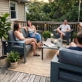 thumbnail image 2 of LayinSun Outdoor Aluminum Furniture Set, 4 Pieces Patio Sectional Conversation Chat Sofa Modern Seating Set with Coffee Table, 2 of 9