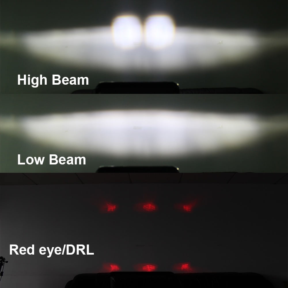 Applies to A Pair Led Headlight Magnifying Glass 4x6 Rectangular Angel Demon Eyes