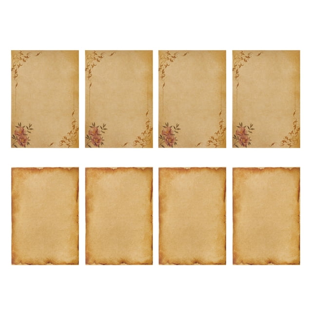 48 hojas de papel de diseño antiguo/vintage A5, para invitaciones y cartas vintage, tarjetas de invitación navideñas