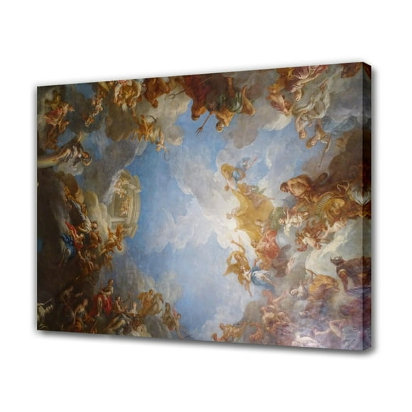 Ceiling Painting Of Palace Versailles Canvas Poster Bedroom Decor Sports Landscape Office Room Decor Gift,Frame-style,08x12inch(20x30cm)