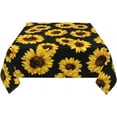 thumbnail image 3 of Summer Sunflower Tablecloth Square 54x54 Inch Ruitic Yellow Floral Vinyl Table Cloth Waterproof Fabric Farmhouse Sun Flower Tablecloths Decorative for Holiday Home Party Wedding Picnic, 3 of 6