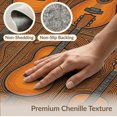 thumbnail image 6 of ODIKA 9'x12' Washable Area Rug Retro Repeating Music Note Vintage Notes Acoustic Guitar Print Refined for Master Suite, California King, Under Bed, Non-Shedding, Easy Care, 6 of 7
