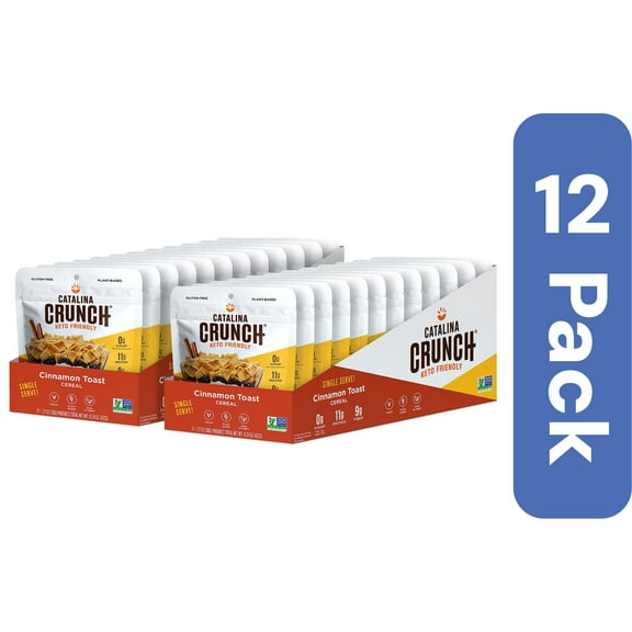 Catalina Crunch Keto Cinnamon Toast Cereal 1.27 oz Pack of 12