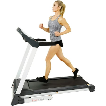 Sunny Health & Fitness SF-T7515 Smart Treadmill with Auto Incline, Sound System, Bluetooth and Phone Function