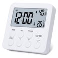thumbnail image 1 of Naiovety Termómetro higrómetro electrónico inalámbrico automático, medidor de temperatura para el hogar, medidor de humedad, reloj LED MIN Termómetros, 1 of 6