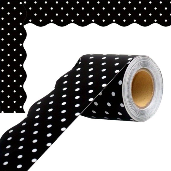 Fashion Waterproof Colored Wall Decoration Poster Border Stickers Wavy Edge Paper Black Board Decorative Stickers 4