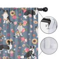 thumbnail image 4 of Blackout Kids Curtains,Border Collie Dog and Flower Florals Childrens Insulated Curtains Set Of 2,Bedroom Essentials,Toddler Room Decor 52"x63"(132x160cm), 4 of 4