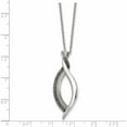 thumbnail image 5 of Stainless Steel Antiqued And Polished Black/Clear Cz With 2In Ext Necklace Made In China -Jewelry By Sweet Pea, 5 of 8