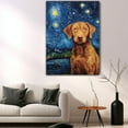 thumbnail image 5 of Chesapeake Bay Retriever Dog Canvas Wall Art - Starry Night Van Gogh Dog Canvas Print Dog Sayings Painting Home Office Wall Decor Framed Dog Lover Gift, 5 of 6
