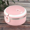 thumbnail image 5 of Stainless Steel Box Box With Buckles Insulated Lunch Box Meal Box Worker Tableware Sealed Portable Rice Noddles Lunch Box For Office Traveling Camping Outdoor Pink, 5 of 8