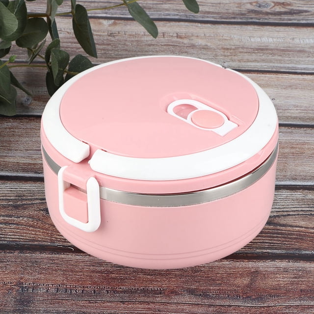 Fiambrera portátil, color rosa Fiambrera térmica portátil de acero inoxidable Fiambrera de mayor durabilidad