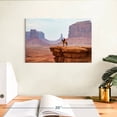 thumbnail image 3 of Elephant Stock Cowboy Of Monument Valley Wall Art - Horizontal Canvas Wall Art - Living Room Wall Decor - Our America Canvas - Brown And Gray Decor - 12" x 8", 3 of 8