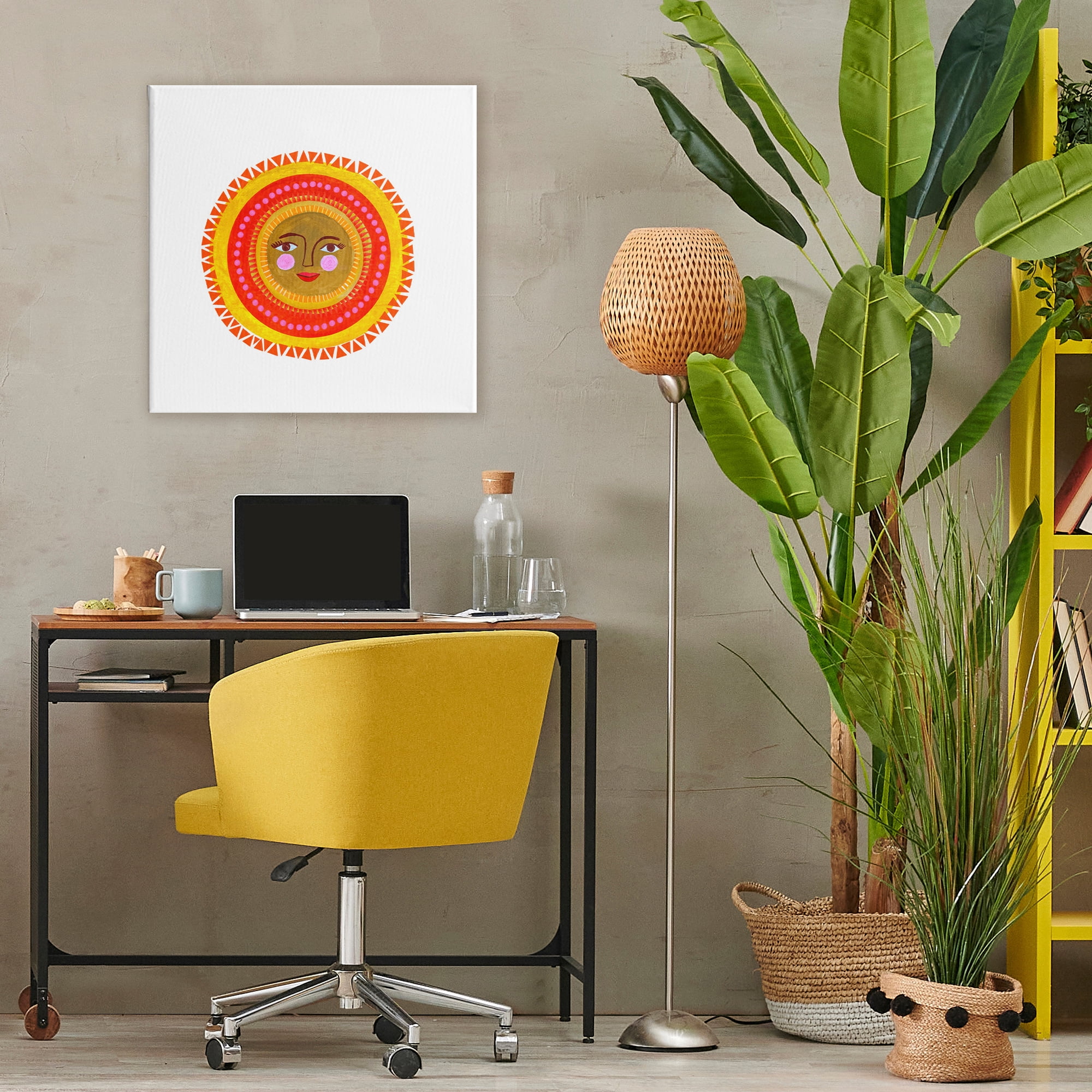 Stupell Industries Bold Bohemian Sun Canvas Wall Art, design by Katherine Herrell Studio