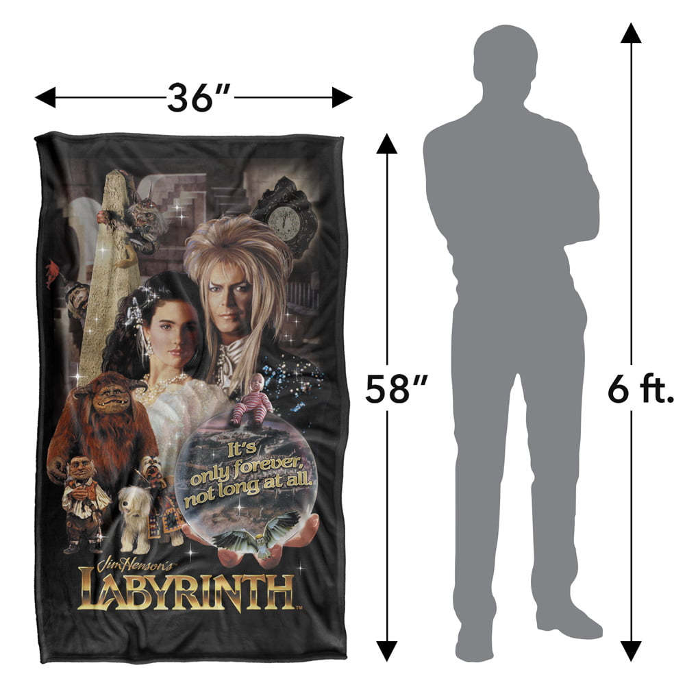 Labyrinth Movie Forever Fleece Throw Blanket 36x58 