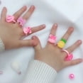 thumbnail image 3 of 36 pcs Little Girl Adjustable Resin Rings in Box Flowers Fruits Animals Rings set with Heart Shaped box, 3 of 6