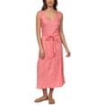 thumbnail image 1 of Hurley Womens Monroe High Slit Blouson Maxi Dress peachblossom S, 1 of 5