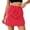 A-Red779, variant on XIAOCHA High Waist Multi Pocket Cargo Skirt for Women Drawstring Casual Daily Streetwear Short Skirt