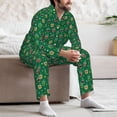 thumbnail image 7 of Naloa Milk Tea Men’s Pajamas Set - Long Sleeve Button Down Sleep Shirt and Pajama Bottoms Sleepwear Set-Medium, 7 of 7