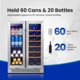 Yeego Wine Fridge Dual Zone 15 Inch, 28 Bottles Wine Cool Refrigerator