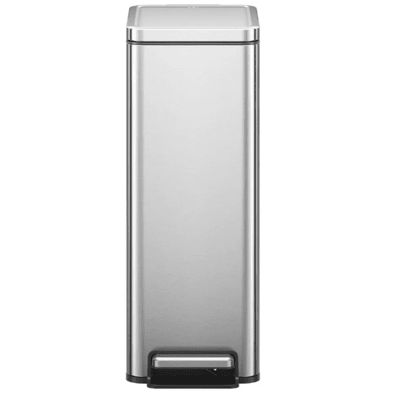 EKO 30L Stella Slim Step Trash Can Brushed Stainless Steel