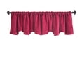 thumbnail image 2 of Martha Stewart Lucca Velvet Pomegranate Red Scallop One Piece Indoor Valance, 50"W x 18"L, Polyester, Adult, 2 of 11